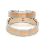 Load image into Gallery viewer, Platinum Ring with a Rose Gold Streak JL PT 1003
