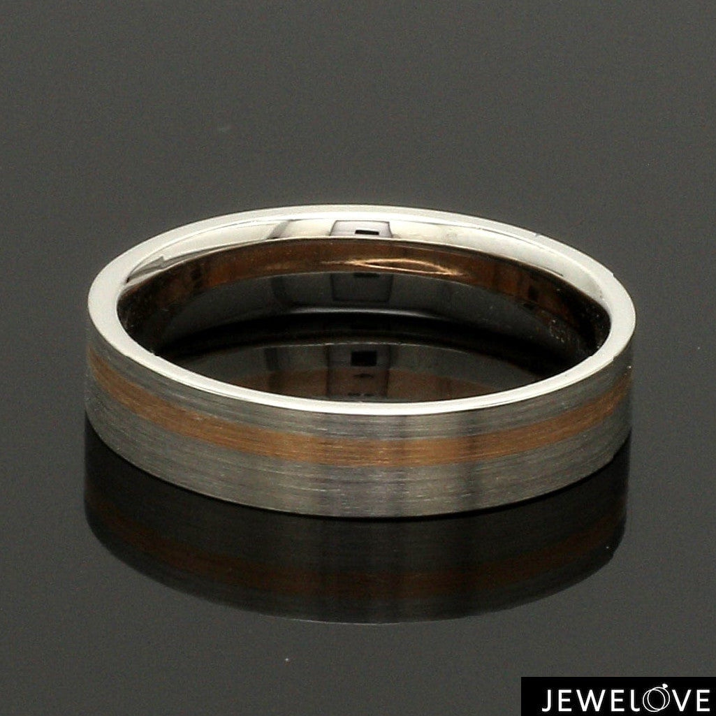 Platinum Ring with a Rose Gold Streak JL PT 1003