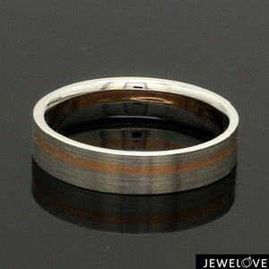 Platinum Ring with a Rose Gold Streak JL PT 1003