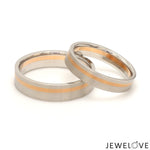 Load image into Gallery viewer, Platinum Ring with a Rose Gold Streak JL PT 1003
