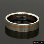 Load image into Gallery viewer, Platinum Ring with a Rose Gold Streak JL PT 1003
