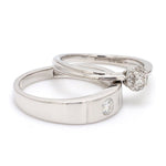 Load image into Gallery viewer, Platinum Rings for Couple with Single Diamonds JL PT 593
