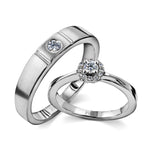 Load image into Gallery viewer, Platinum Rings for Couple with Single Diamonds JL PT 593
