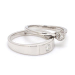 Load image into Gallery viewer, Platinum Rings for Couple with Single Diamonds JL PT 593
