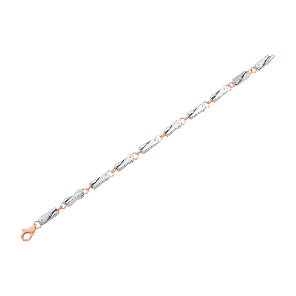 Platinum & Rose Gold Bracelet for Men JL PTB 0161