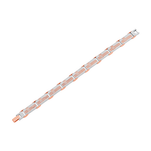 Men of Platinum | Platinum & Rose Gold Bracelet for Men JL PTB 815   Jewelove.US