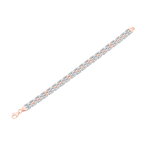 Platinum & Rose Gold Bracelet for Men JL PTB 0376