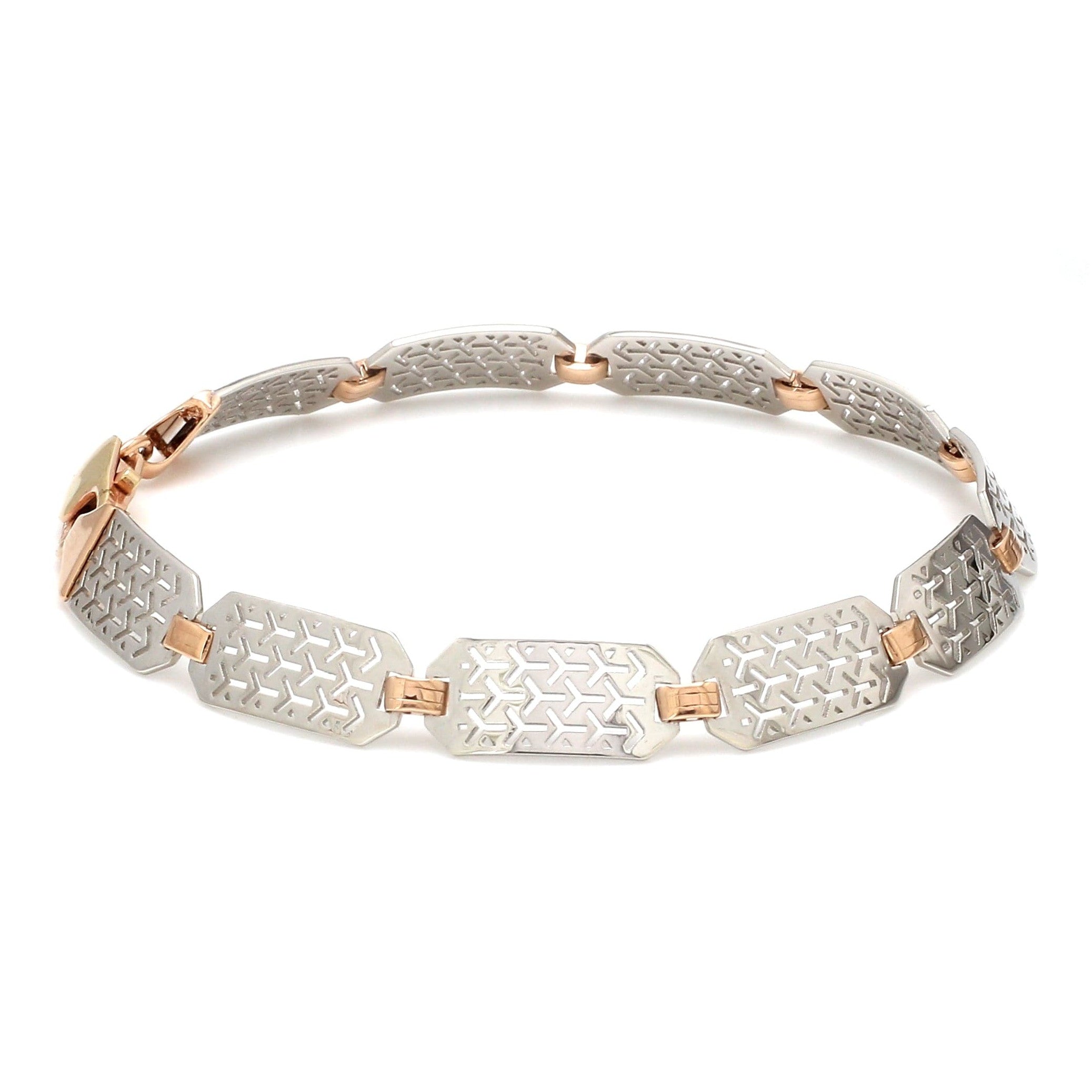 Platinum & Rose Gold Bracelet for Men JL PTB 1060-Z