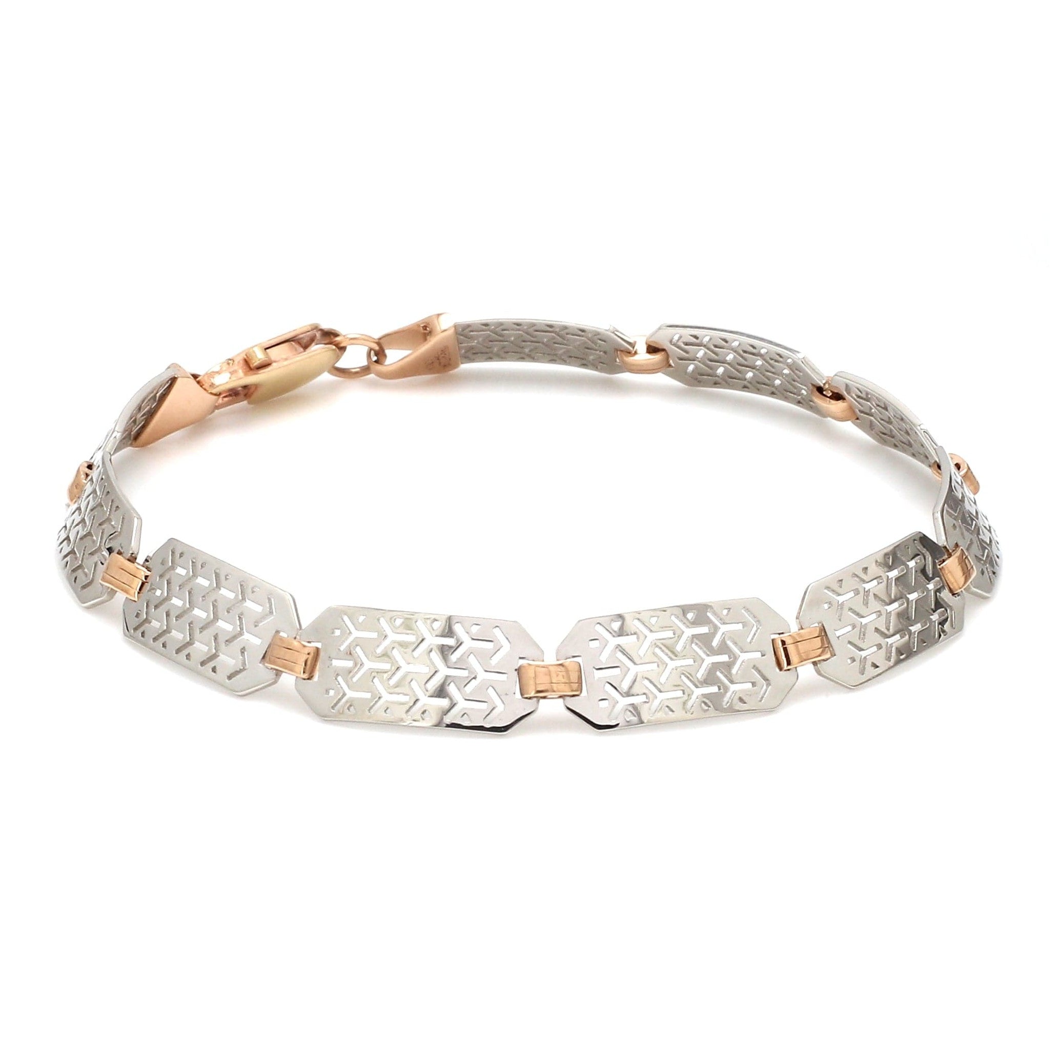 Platinum & Rose Gold Bracelet for Men JL PTB 1060-Z