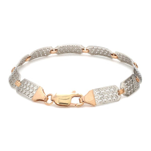 Platinum & Rose Gold Bracelet for Men JL PTB 1060-Z