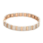 Load image into Gallery viewer, 8mm Platinum &amp; Rose Gold Bracelet for Men JL PTB 1063
