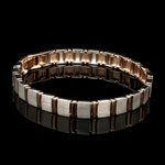 Load image into Gallery viewer, 8mm Platinum &amp; Rose Gold Bracelet for Men JL PTB 1063
