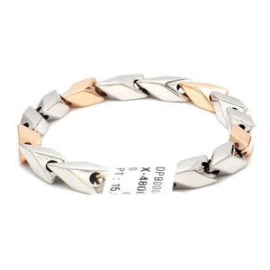 Platinum & Rose Gold Bracelet for Men JL PTB 1236