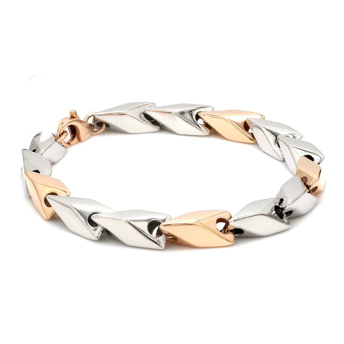 Platinum & Rose Gold Bracelet for Men JL PTB 1236