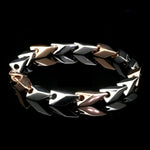 Load image into Gallery viewer, Platinum &amp; Rose Gold Bracelet for Men JL PTB 1236
