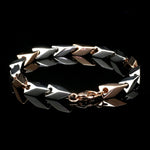 Load image into Gallery viewer, Platinum &amp; Rose Gold Bracelet for Men JL PTB 1236
