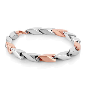 Platinum & Rose Gold Bracelet for Men JL PTB 1236