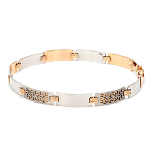 Platinum & Rose Gold Bracelet for Men JL PTB 1091