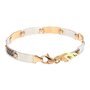 Platinum & Rose Gold Bracelet for Men JL PTB 1091