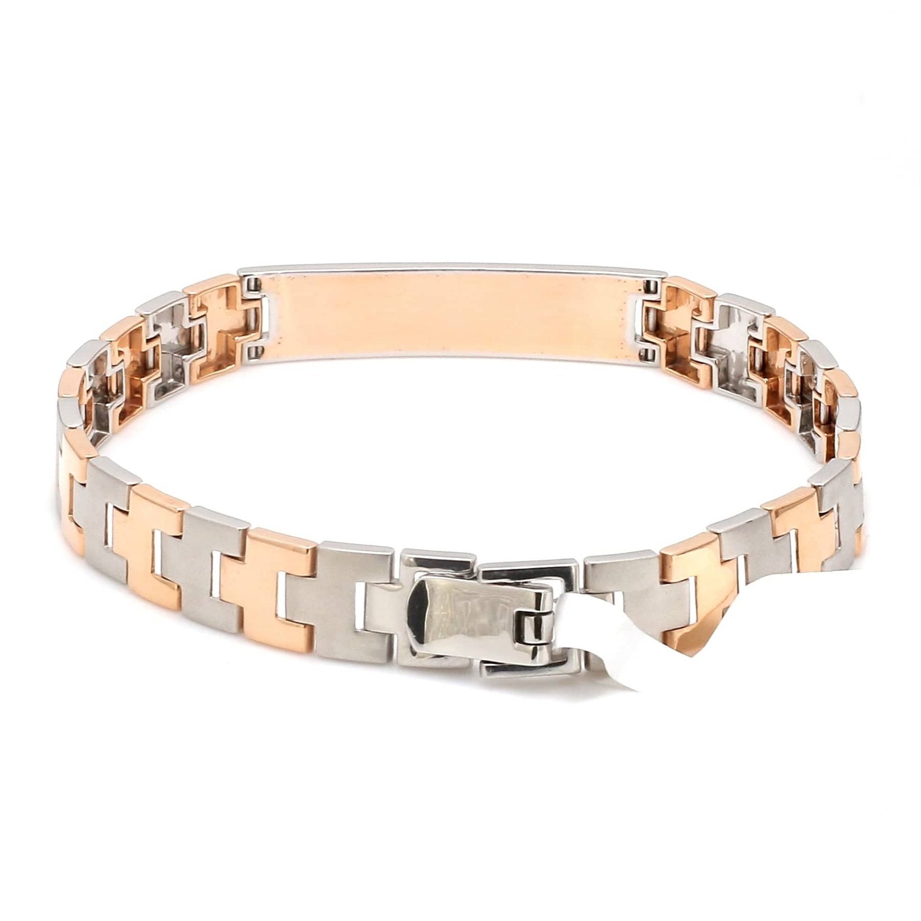 Platinum & Rose Gold Bracelet for Men JL PTB 1096