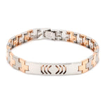 Load image into Gallery viewer, Platinum &amp; Rose Gold Bracelet for Men JL PTB 1096
