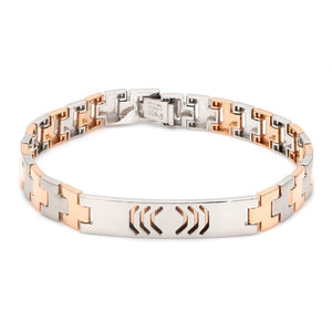 Platinum & Rose Gold Bracelet for Men JL PTB 1096