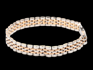 Platinum & Rose Gold Bracelet for Men JL PTB 1097