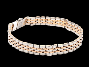 Platinum & Rose Gold Bracelet for Men JL PTB 1097