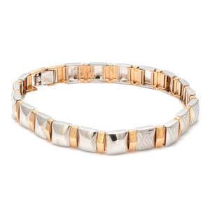 Platinum & Rose Gold Bracelet for Men JL PTB 1100