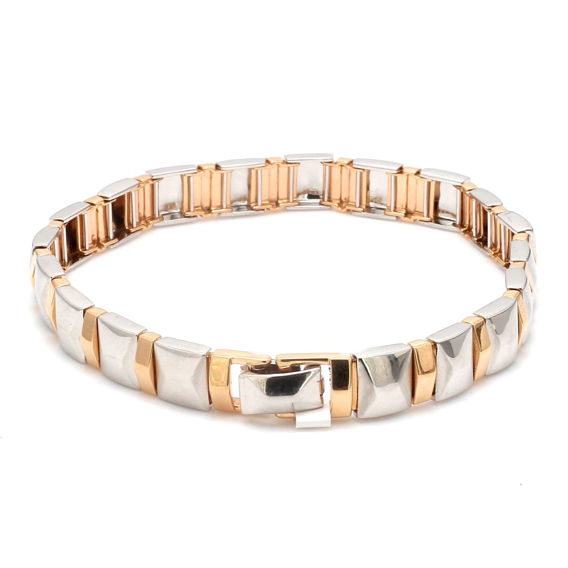 Platinum & Rose Gold Bracelet for Men JL PTB 1100