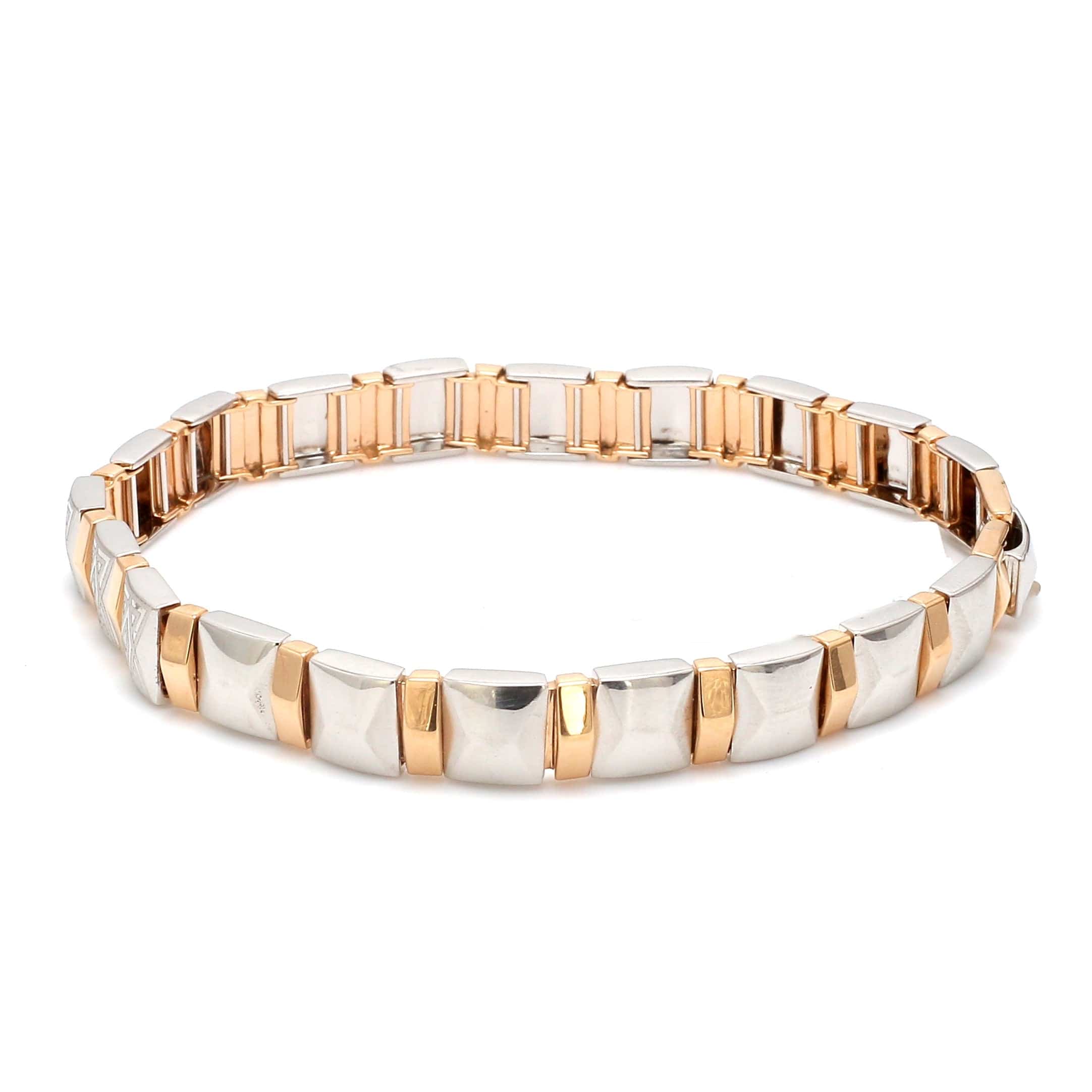 Platinum & Rose Gold Bracelet for Men JL PTB 1100