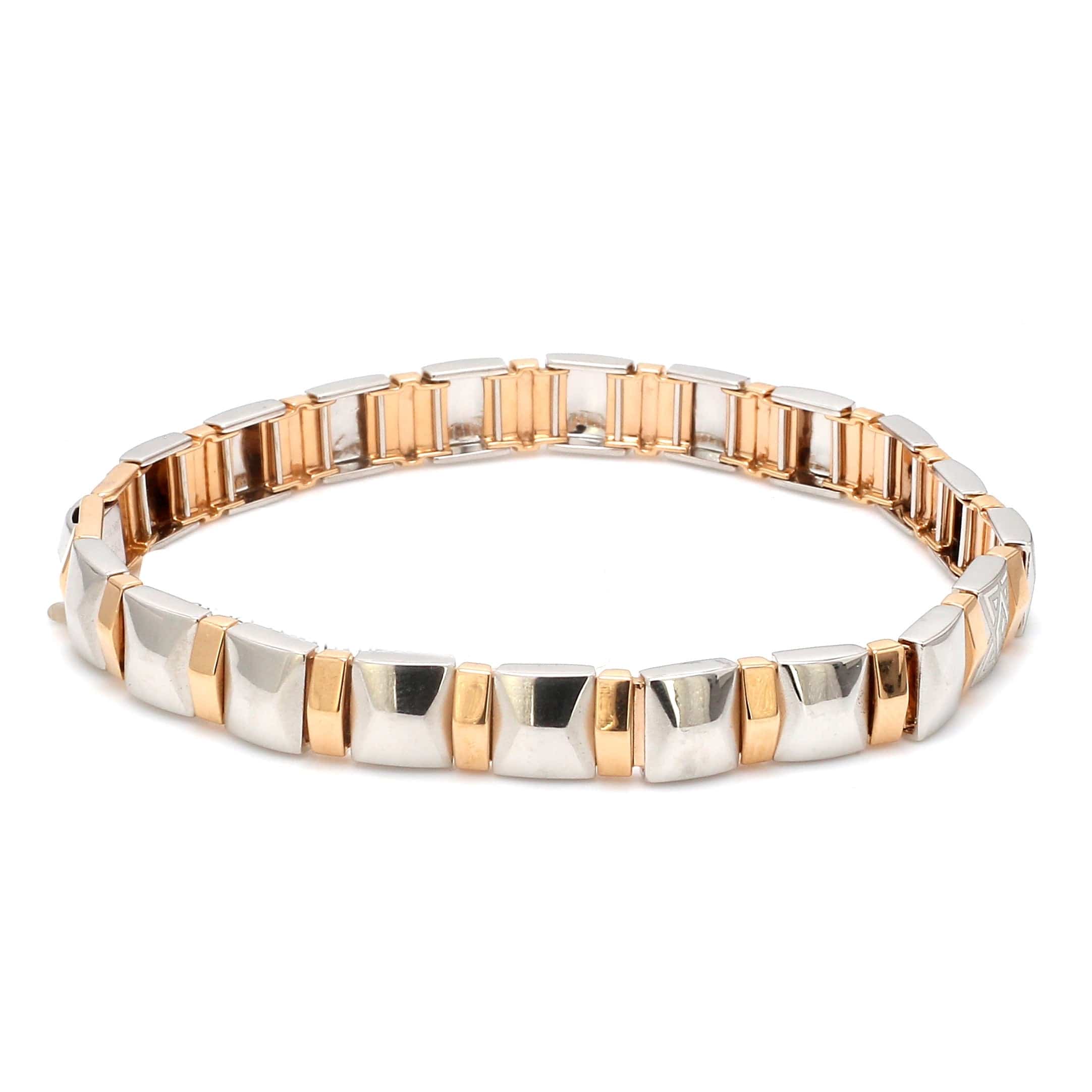 Platinum & Rose Gold Bracelet for Men JL PTB 1100