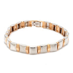 Load image into Gallery viewer, Platinum &amp; Rose Gold Bracelet for Men JL PTB 1100
