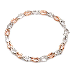 Platinum & Rose Gold Bracelet for Men JL PTB 1118