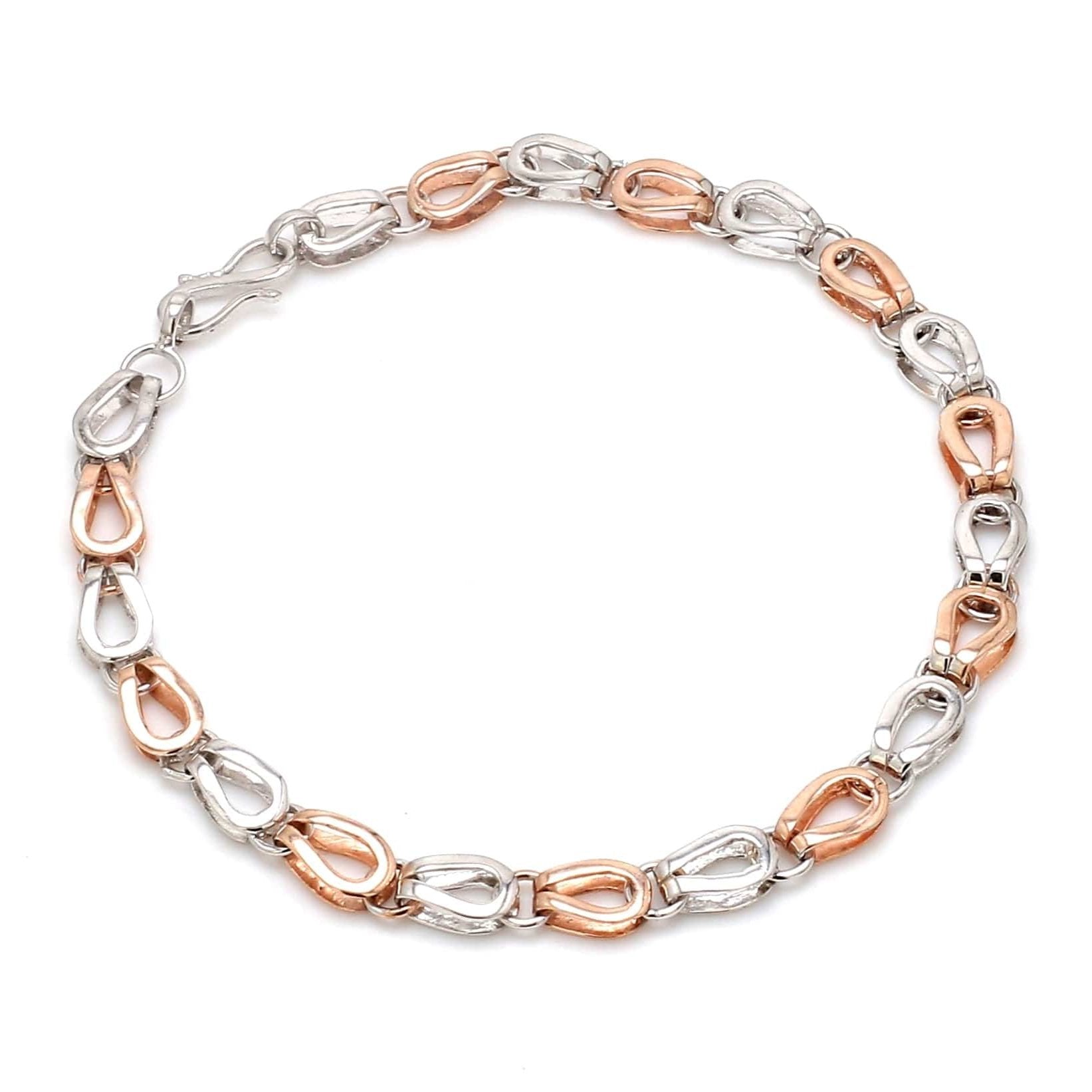 Platinum & Rose Gold Bracelet for Men JL PTB 1118