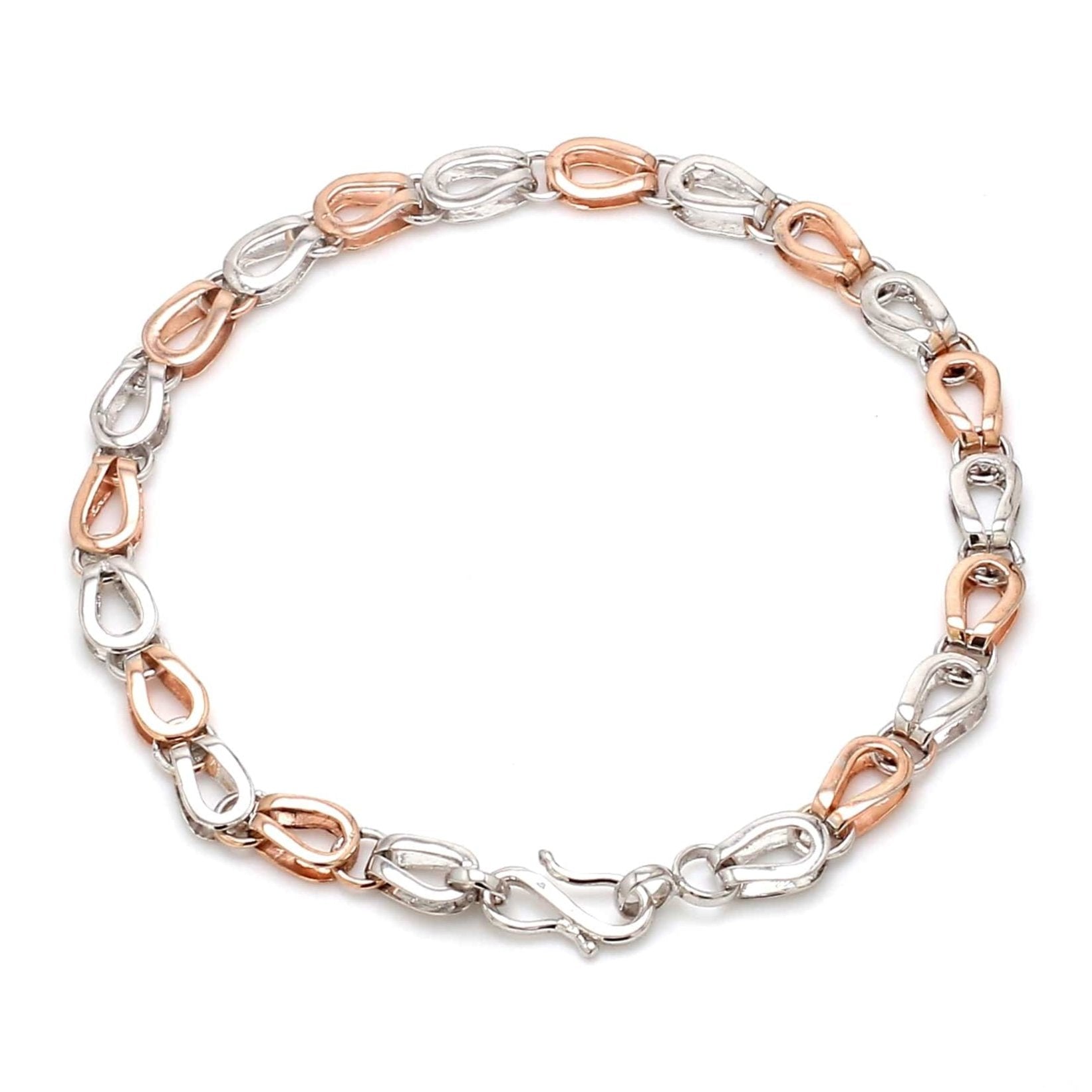 Platinum & Rose Gold Bracelet for Men JL PTB 1118