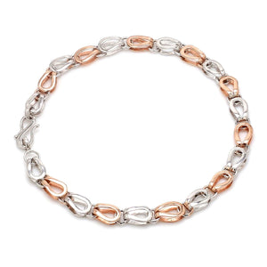 Platinum & Rose Gold Bracelet for Men JL PTB 1118