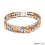 Load image into Gallery viewer, Platinum Rose Gold Bracelet with Hi-Polish &amp; Matte Finish for Men JL PTB 1177
