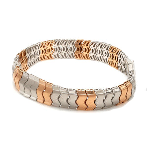 Platinum Rose Gold Bracelet with Hi-Polish & Matte Finish for Men JL PTB 1177