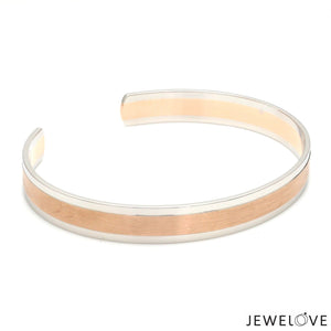 Platinum & Rose Gold Open Kada for Men JL PTB 1218