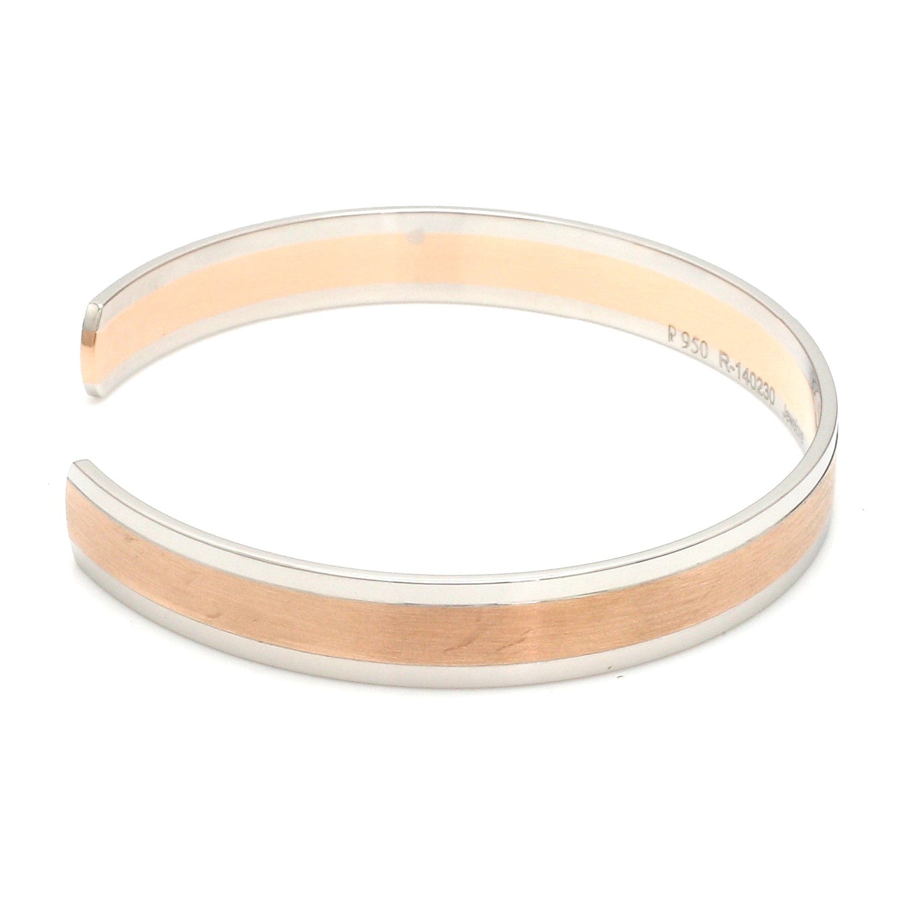 Platinum & Rose Gold Open Kada for Men JL PTB 1218