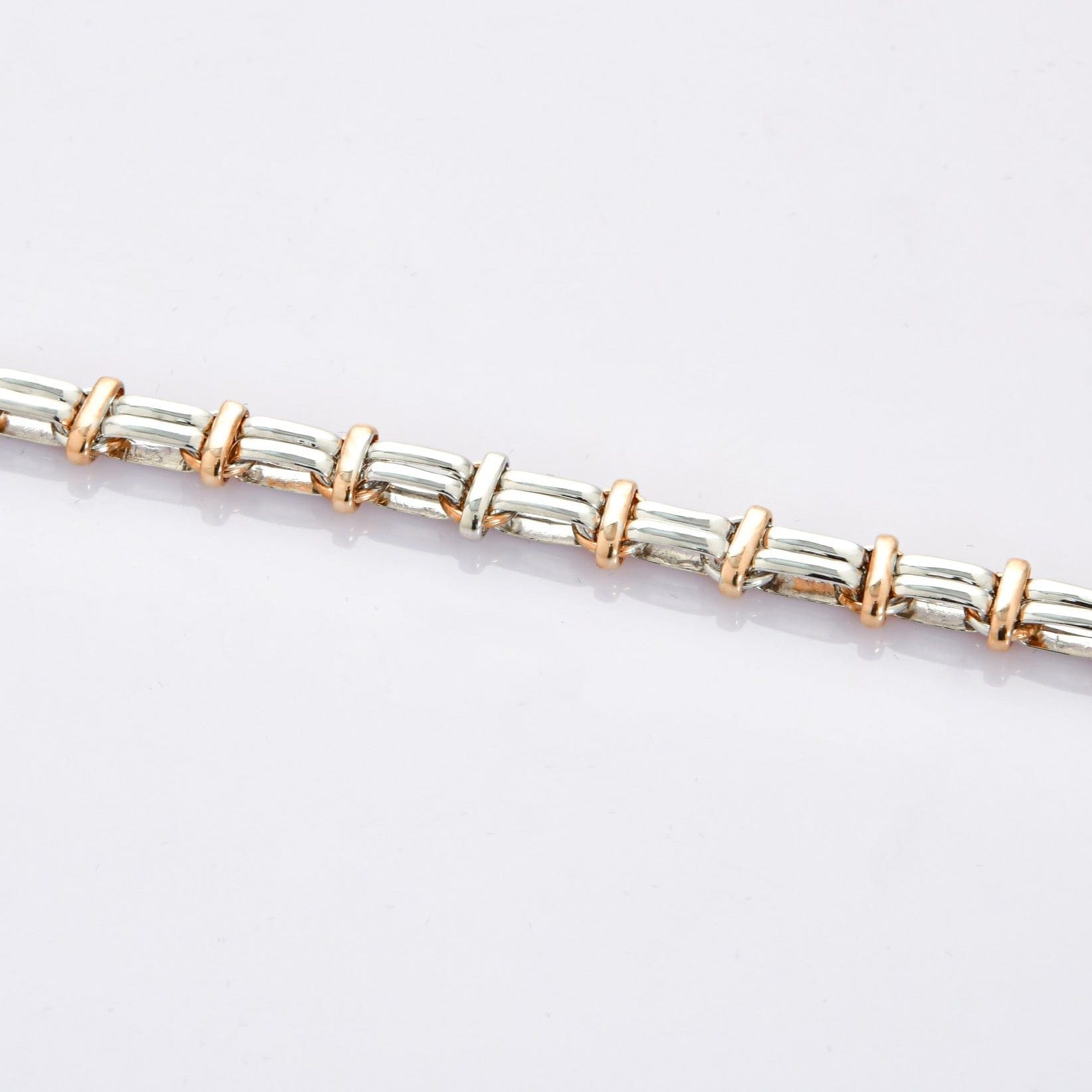 Platinum & Rose Gold Bracelet for Men JL PTB 705