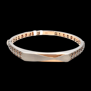 Platinum Rose Gold Bracelet Matte & Hi-Polish for Men JL PTB 1182