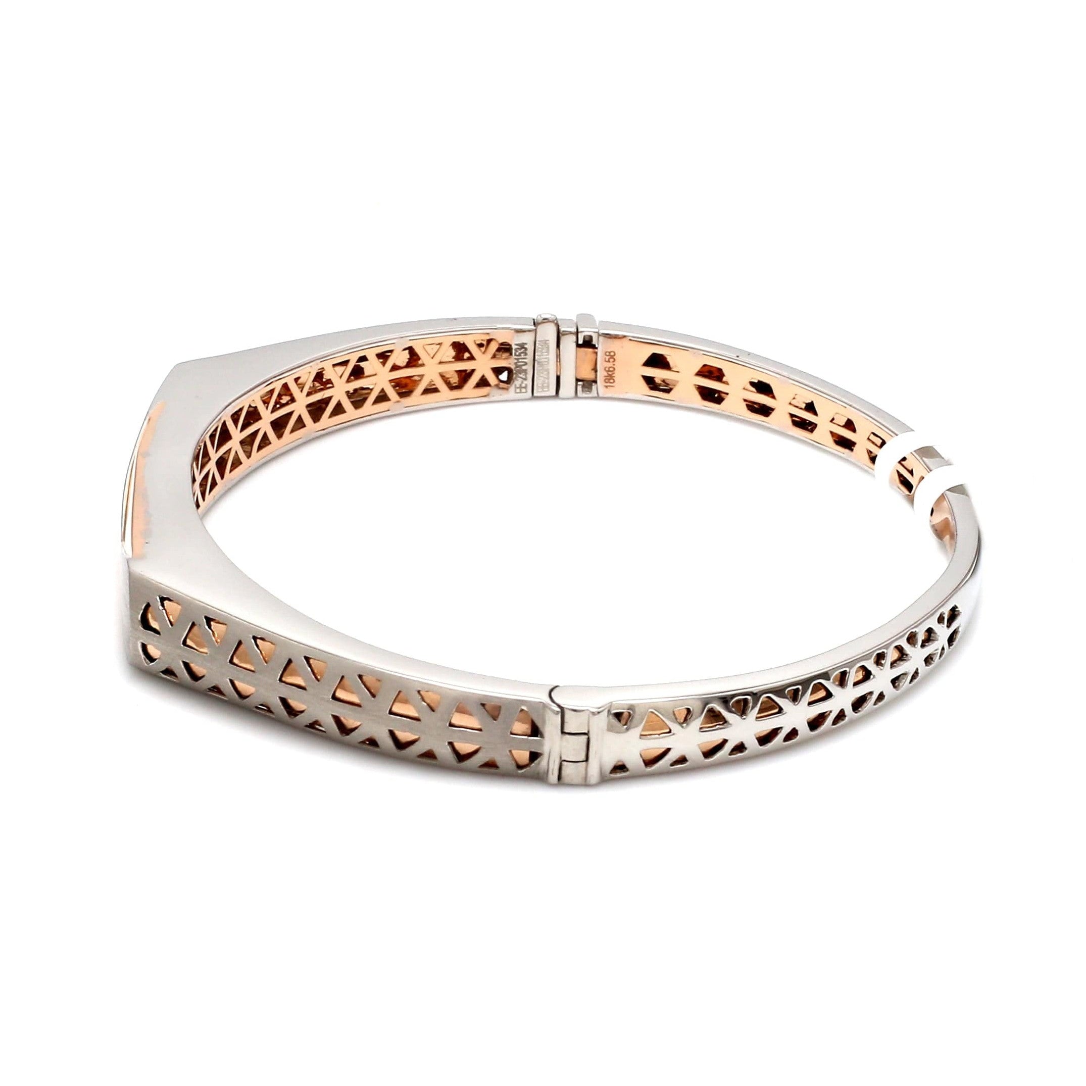 Platinum Rose Gold Bracelet Matte & Hi-Polish for Men JL PTB 1182