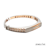 Load image into Gallery viewer, Platinum Rose Gold Bracelet Matte &amp; Hi-Polish for Men JL PTB 1182
