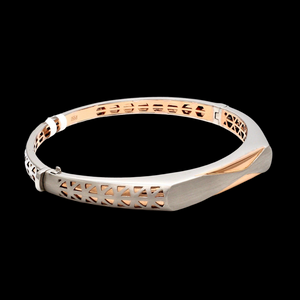 Platinum Rose Gold Bracelet Matte & Hi-Polish for Men JL PTB 1182