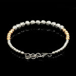 Load image into Gallery viewer, Platinum Rose Gold Bracelet with Diamond Cut Balls for Women JL PTB 1210
