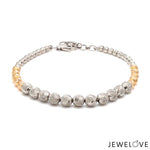 Load image into Gallery viewer, Platinum Rose Gold Bracelet with Diamond Cut Balls for Women JL PTB 1210
