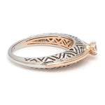 Load image into Gallery viewer, Platinum &amp; Rose Gold Couple Rings with Single Diamonds JL PT 952
