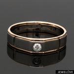 Load image into Gallery viewer, Platinum &amp; Rose Gold Couple Rings with Solitaires JL PT 901
